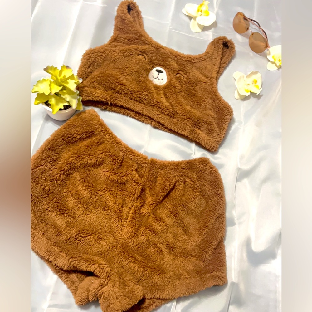 Cartoon bear print pajama